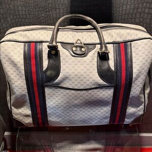 Vintage GUCCI GG garment bag complete with zip in jewelry bag